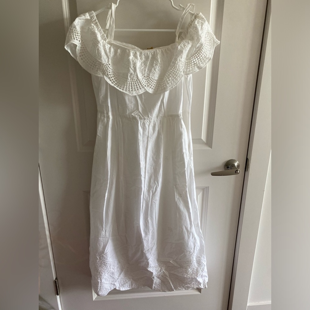 White Midi Sundress with Removable Straps